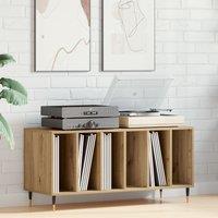 Berkfield Home Record Cabinet Artisan Oak 100x38x48 cm Engineered Wood in Brown | Size: 100 x 38 x 48 cm