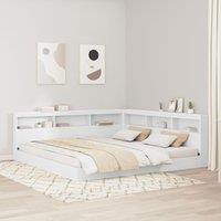 Berkfield Home Storage Headboard with Shelf with Headboard with Storage White 200 cm Engineered wood