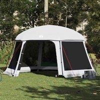 Berkfield Home Pool Tent with Removable Fly & Mesh Walls Grey 512x458 cm