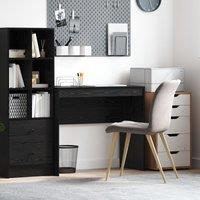 Berkfield Home Writing Desk Black oak Engineered wood 90 x 40 x 76 cm