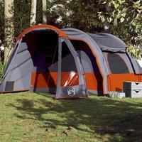 Berkfield Home Family Tent 6-Person Grey Waterproof