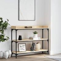 Berkfield Home Console Table with Shelves Sonoma Oak 100x30x80 cm in Brown | Size: 100 x 30 x 80 cm