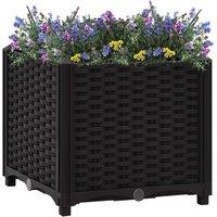 Berkfield Home Raised Bed 40x40x38 cm Polypropylene in Black | Size: 40 x 40 x 38 cm