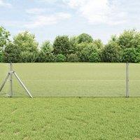 Berkfield Home Welded Wire Fence 0.6x25 m Galvanised Steel in Silver