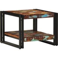 Berkfield Home Coffee Table Multicolour 50x50x38 cm Solid Wood Reclaimed | Size: 50 x 50 x 38 cm