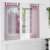 Berkfield Home Voile Curtains with Rod Pockets 2 pcs Purple