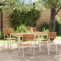 Berkfield Home 5 Piece Garden Dining Set Solid Wood Acacia in Brown