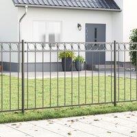 Berkfield Home Fence Panels with Circle Grey Metal 1.7 x 1 m Durable