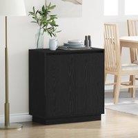 Berkfield Home Sideboard with LED Black Oak 71x34.5x75 cm Engineered Wood