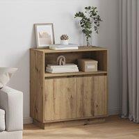 Berkfield Home Sideboard with LED Artisan Oak 71x34, 5x75 cm Engineered Wood in Brown