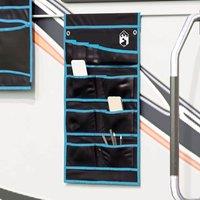 Berkfield Home Storage bag with Storage Black, Blue 63.5 x 40 cm Oxford in Grey