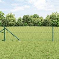Berkfield Home Hexagon Fence Green 0.6x50 m Steel