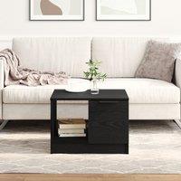 Berkfield Home Coffee Table Black Oak 50x50x36 cm Engineered Wood | Size: 50 x 50 x 36 cm