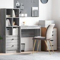 Berkfield Home Writing Desk Grey sonoma Particle board 70 x 40 x 76 cm Simple