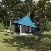 Berkfield Home Family Tent Tipi Blue 6-Person Waterproof