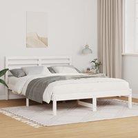 Berkfield Home with Headboard White 120 x 200 cm Solid pine wood
