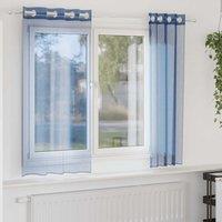 Berkfield Home Voile Curtains with Grommets 2 pcs Royal Blue