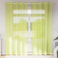Berkfield Home Voile Curtains with Grommets 2 pcs Apple Green 140x225 cm