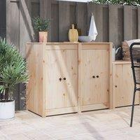 Berkfield Home Outdoor Kitchen Doors 2 pcs 50x9x82 cm Solid Wood Pine in Cream | Size: 50 x 9 x 82 cm