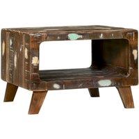 Berkfield Home Coffee Table 50x50x35 cm Solid Wood Reclaimed in Brown | Size: 50 x 50 x 35 cm