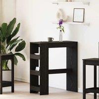 Berkfield Home Bar Table with Racks Black Oak 90x40x103.5 cm Engineered Wood
