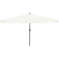 Berkfield Home Garden Parasol with LED Lights 395x245 cm Sand White