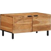 Berkfield Home Coffee Table 80x50x40 cm Solid Wood Acacia in Brown | Size: 80 x 50 x 40 cm