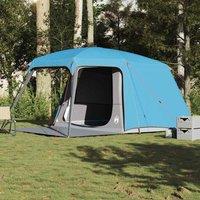 Berkfield Home Camping Tent with Porch Dome 5-Person Blue Waterproof