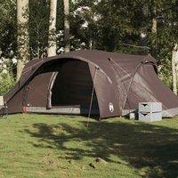 Berkfield Home Family Tent Dome 6-Person Brown Waterproof
