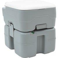 Berkfield Home Camping Toilet grey body+white lid