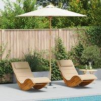 Berkfield Home Garden Parasol Cream White 240x260 cm Bamboo