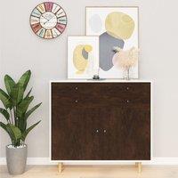 Berkfield Home Self-adhesive Furniture Films 2 pcs Dark Oak 500x90 cm PVC in Brown