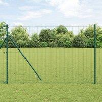 Berkfield Home Euro Fence Green 1.5x10 m Steel