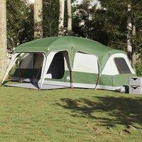 Berkfield Home Family Tent with Porch Dome 9-Person Green Waterproof