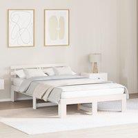 Berkfield Home Pine Wood Bed Frame White Solid Pine wood 120 x 190 cm Durable