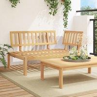 Berkfield Home Garden Pallet Corner Sofa Solid Wood Acacia in Brown