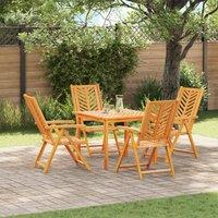Berkfield Home 5 Piece Garden Dining Set Solid Wood Acacia