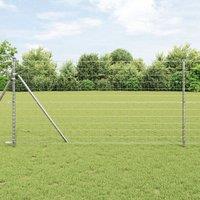 Berkfield Home Euro Fence 1.2x25 m Galvanised Steel in Grey