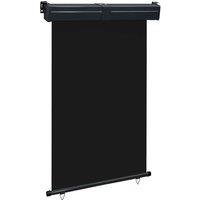 Berkfield Home Balcony Side Awning 125x250 cm Black