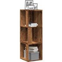 Berkfield Home Corner Cabinet Old Wood 33x33x100 cm Engineered Wood in Brown | Size: 33 x 33 x 100 cm
