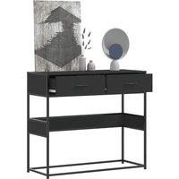 Berkfield Home Console Table Black 90x35x80 cm Engineered Wood | Size: 90 x 35 x 80 cm