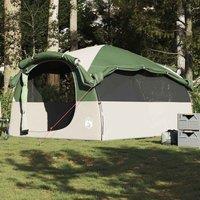 Berkfield Home Family Tent Tunnel 6-Person Green Waterproof