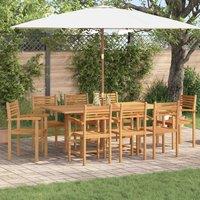 Berkfield Home Garden Stacking Chairs 8 pcs Brown 55.5 x 55.5 x 90 cm
