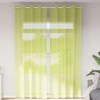 Berkfield Home Voile Curtains with Grommets 2 pcs Apple Green 140x300 cm
