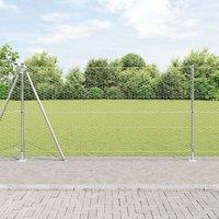 Berkfield Home Hexagon Fence 1.2x100 m Galvanised Steel in Silver