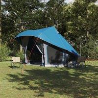 Berkfield Home Family Tent Tipi Blue 10-Person Waterproof