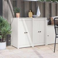 Berkfield Home Outdoor Kitchen Doors 2 pcs White 50x9x82 cm Solid Wood Pine | Size: 50 x 9 x 82 cm