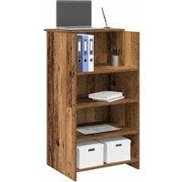 Berkfield Home Reception Desk Old Wood 55x50x103.5 cm Engineered Wood in Brown