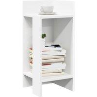 Berkfield Home Side Tables 2 pcs with Shelf White 25.5x27x60 cm