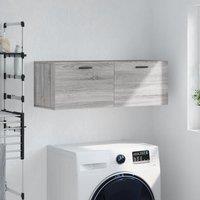 Berkfield Home Wall Cabinet Grey Sonoma 100x36.5x35 cm Engineered Wood